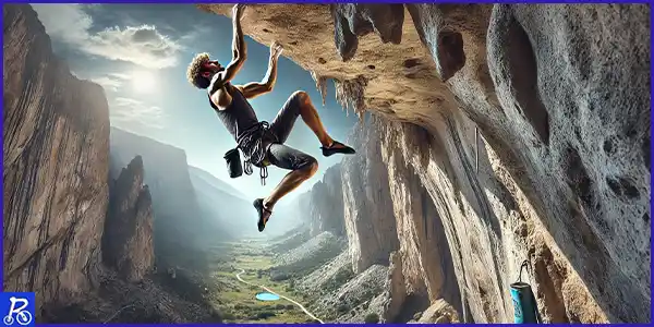 Entrenamiento en solitario- Escalador en escalada libre como prueba de auto suficiencia