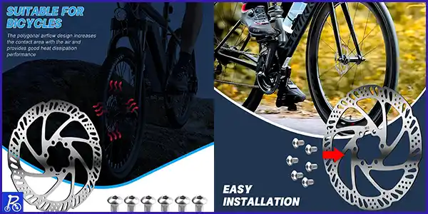 LPZMPZ 2 PCS Disco de Freno Bicicleta 160mm Freno de Disco para Bicicleta de Acero Inoxidable con 12 Tornillos para Bicicletas de Carretera, MTB, BMX