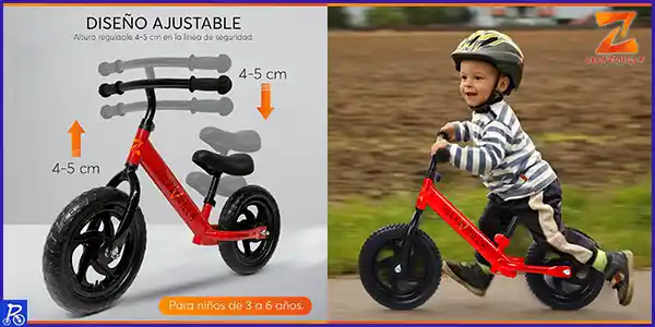 Velazquilla- Bicicleta Niño 2 Años a 5 Años hasta 25 Kg sin Pedales