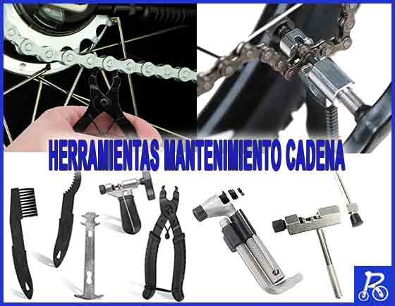 Herramientas mantenimiento bicileta; la cadena