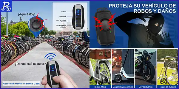 Alarma de bicicleta Fosmon con mando a distancia