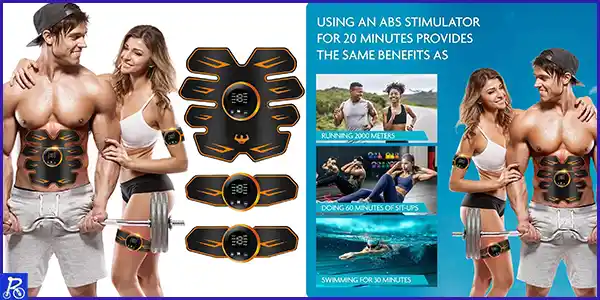 HONGXIAN Abdominales Electroestimulacion,Electroestimulador Muscular Abdominales,Estimulación USB Recargable ABS Estimulador Muscular para Bdomen-Brazo-Piernas-Glúteos