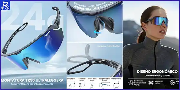 Gafas de sol con cristales intercambiables Cébé Cinetik - Lentes ciclismo