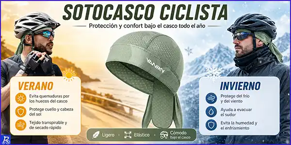 Accesorios ciclista- Bandanas buff bragas gorrso sotocascos