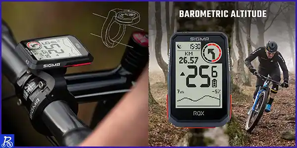 SIGMA ROX 4.0 (Negro) HR Set - Ciclocomputador GPS Incl. pulsómetro - Dispositivo de navegación Compatible con E-Bike - Velocímetro GPS Resistente al Agua