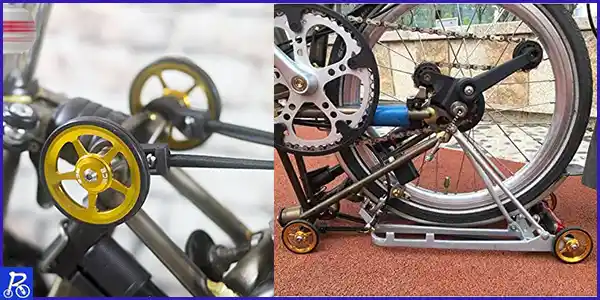 Aceoffix 2pcs ACE aleación fácil ruedas Easywheel y pernos de titanio para Brompton bicicleta plegable Dino Kiddo